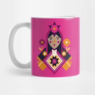 Romanian Folk Art Girl Mug